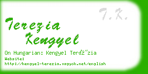 terezia kengyel business card